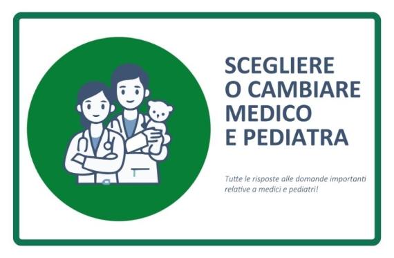 DUE ICONE DI UN MEDICO E UN PEDIATRA CON UN PELUCHE DI ORSO IN BRACCIO E UNA SCRITTA CON IL TITOLO DELLA SEZIONE